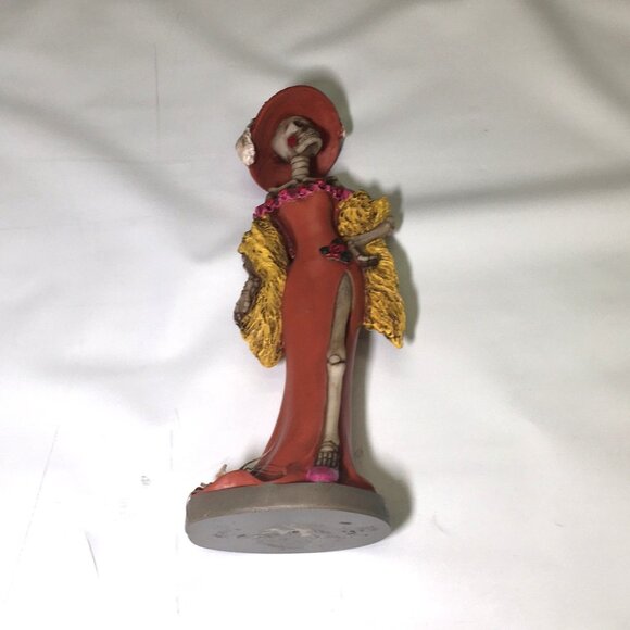 🛑 LADY Skeleton➕🆒 FIGURINE Carnival Party Halloween Day Dead Decor 💸BUY NOW‼️ - Picture 8 of 16